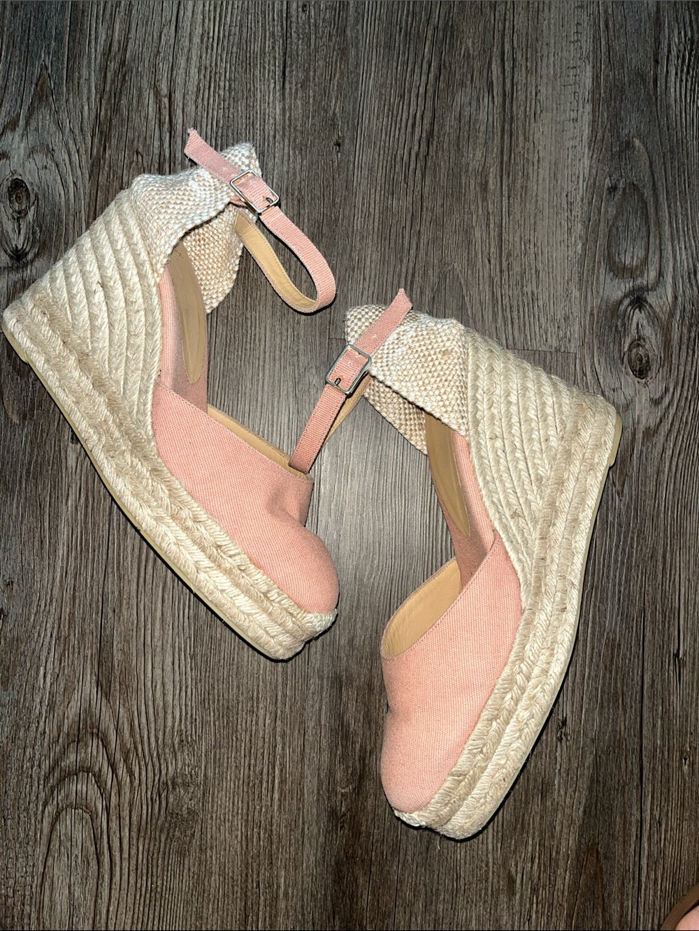 CASTANER Canvas Espadrille Wedge Sandals with Ankle Strap